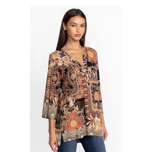 JOHNNY WAS Lace Print Floral Tunic Size L